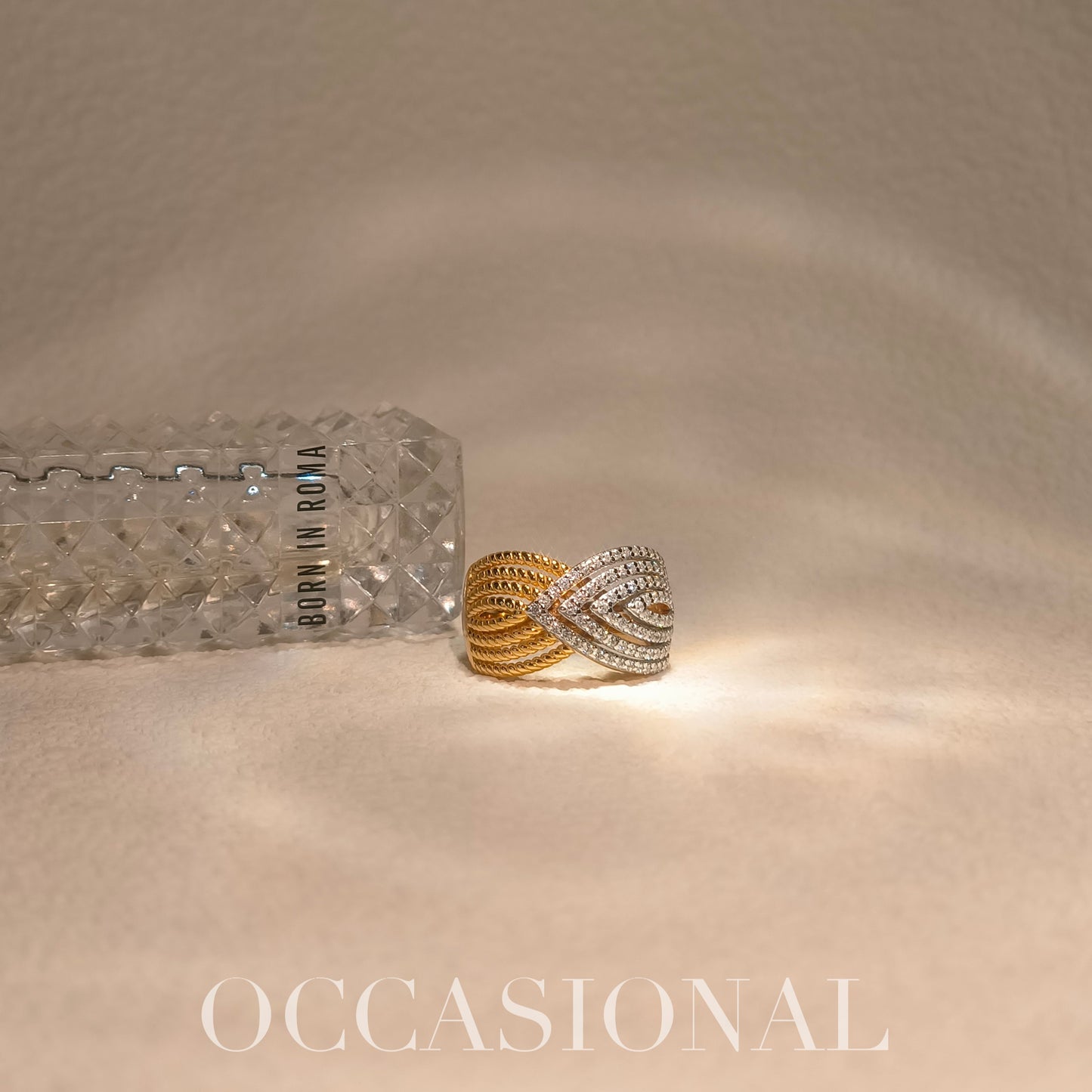 Two-color Stitching Ring S925 Silver-Mask