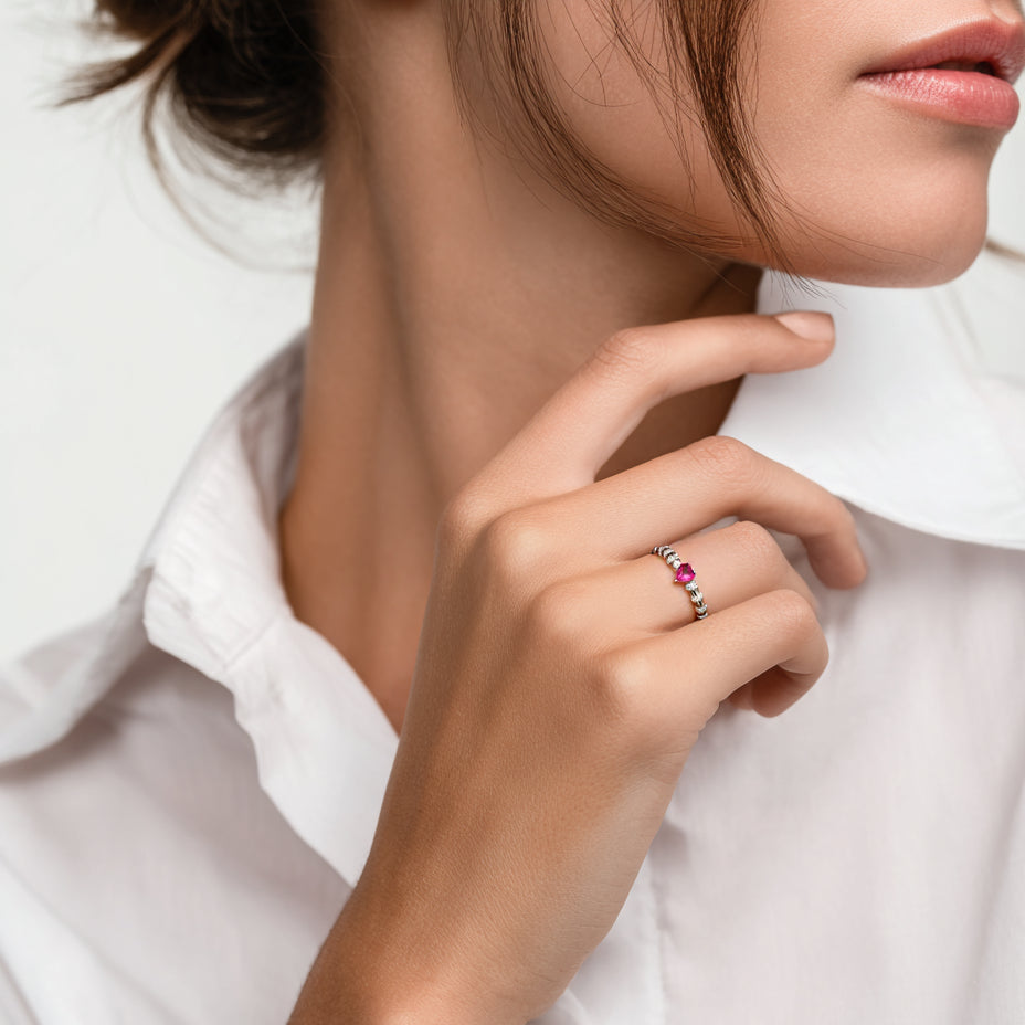 Dancing Love Thin Ring S925 Silver