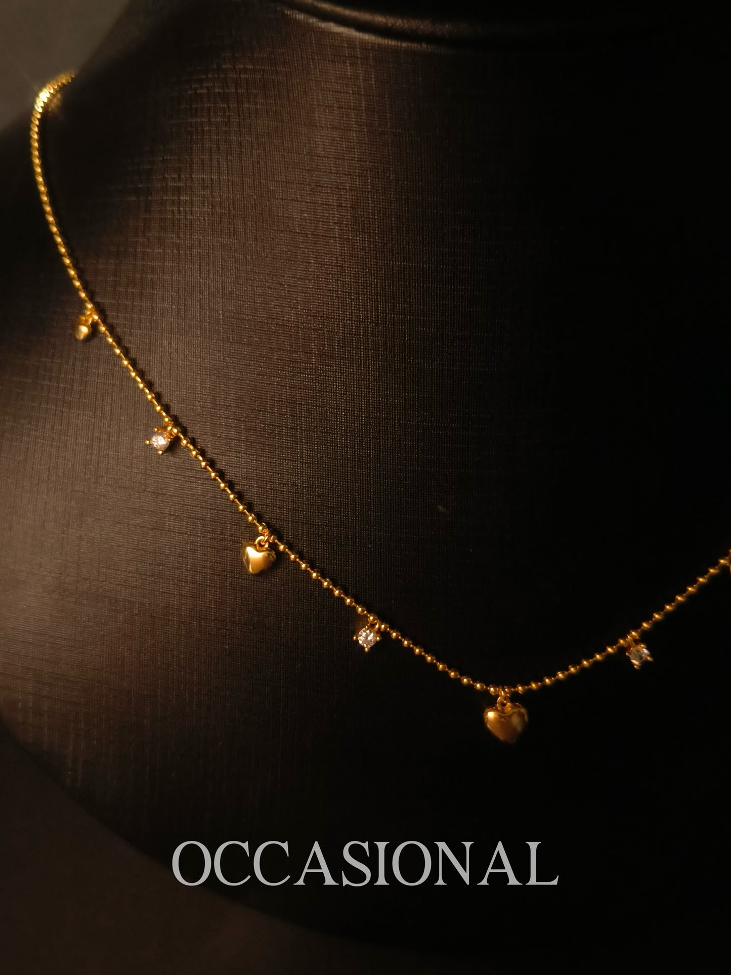 Love Pendant Necklace S925 Silver Gold Plated - Geometry