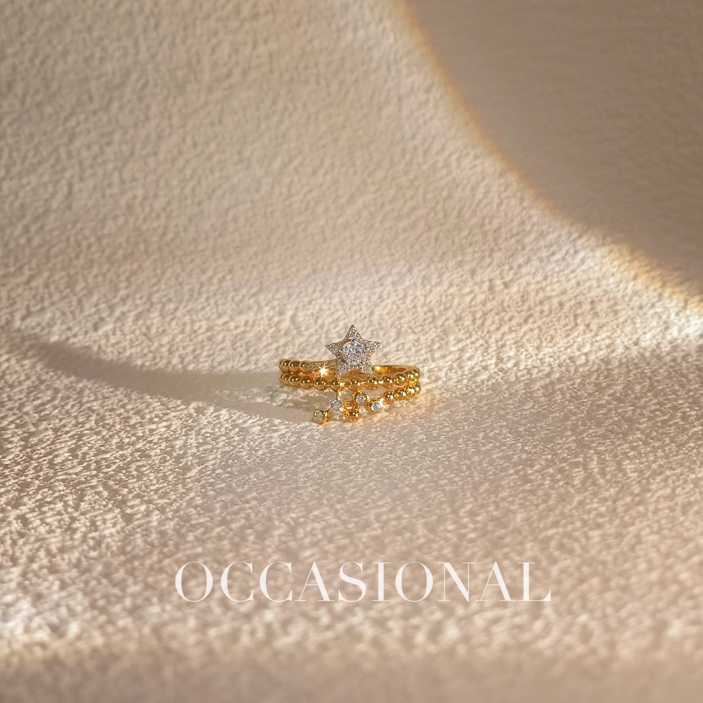 Three-layer Round Bead Ring S925 Silver – Star