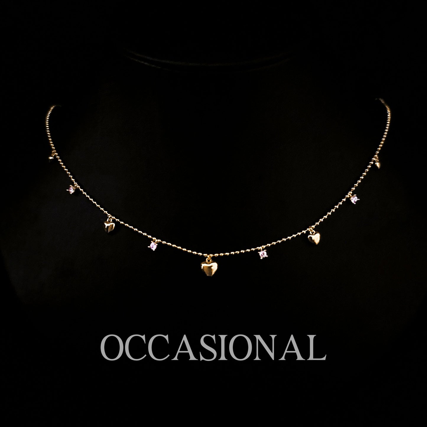 Love Pendant Necklace S925 Silver Gold Plated - Geometry