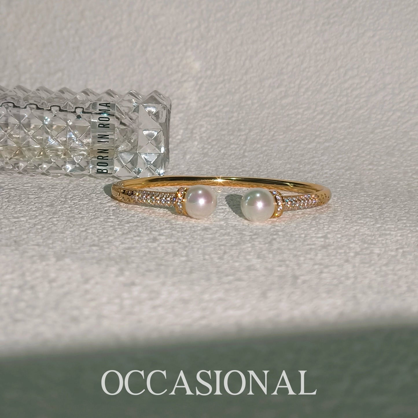 Highlight Bead Open Bracelet S925 Silver Gold Plated