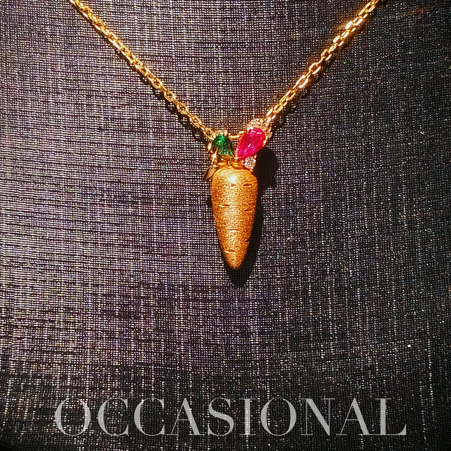 Carrot Pendant Necklace S925 Silver Gold Plated