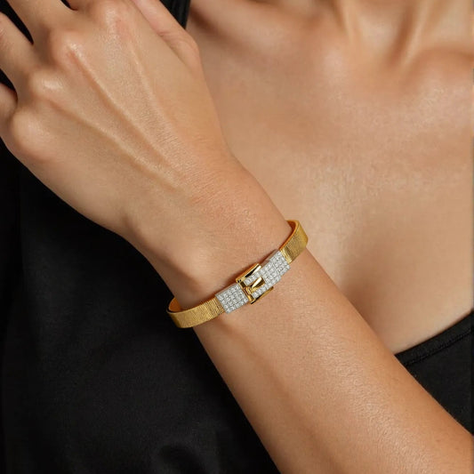 Belt Lock Bracelet S925 Silver