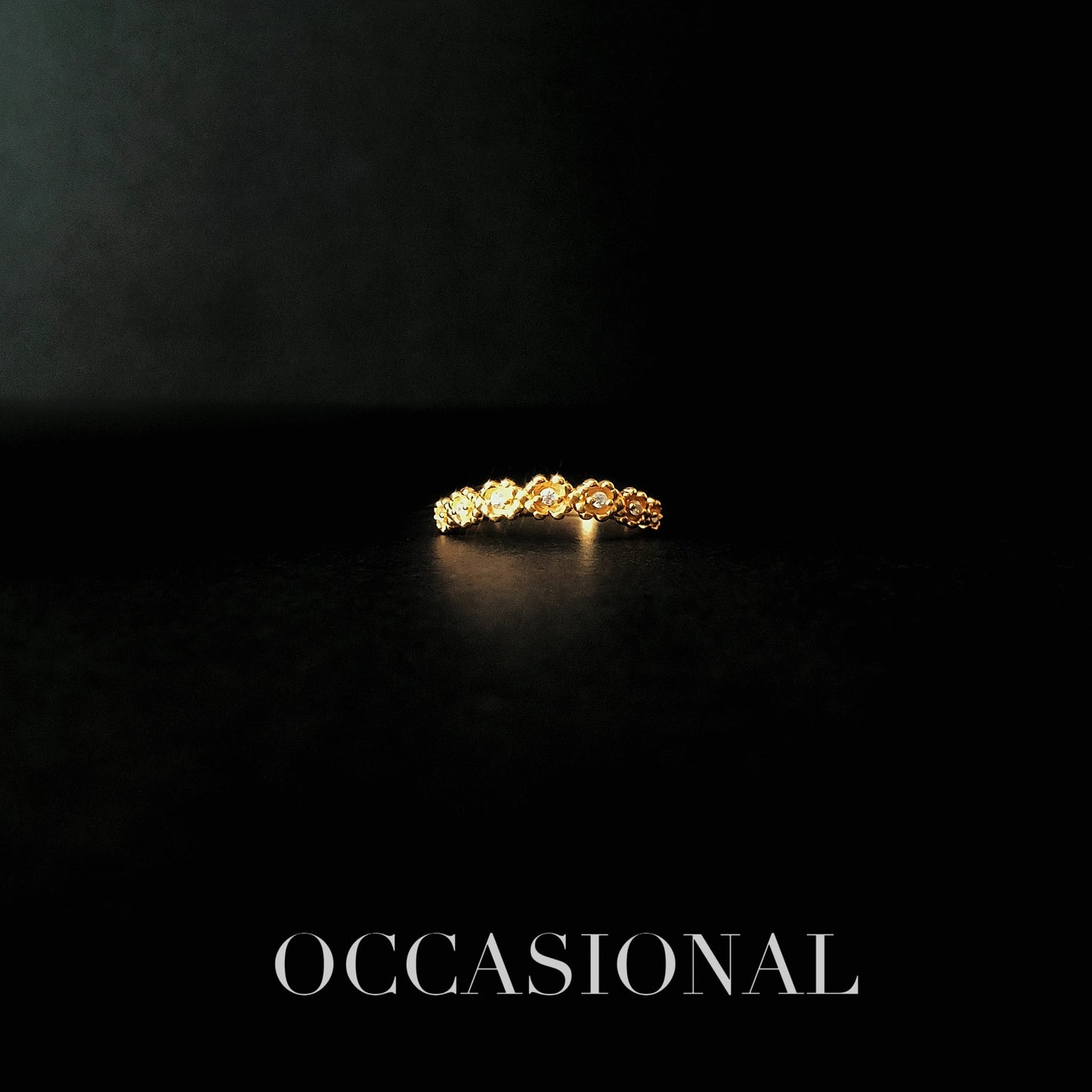 Simple Flower Cluster Ring S925 Silver Gold Plated