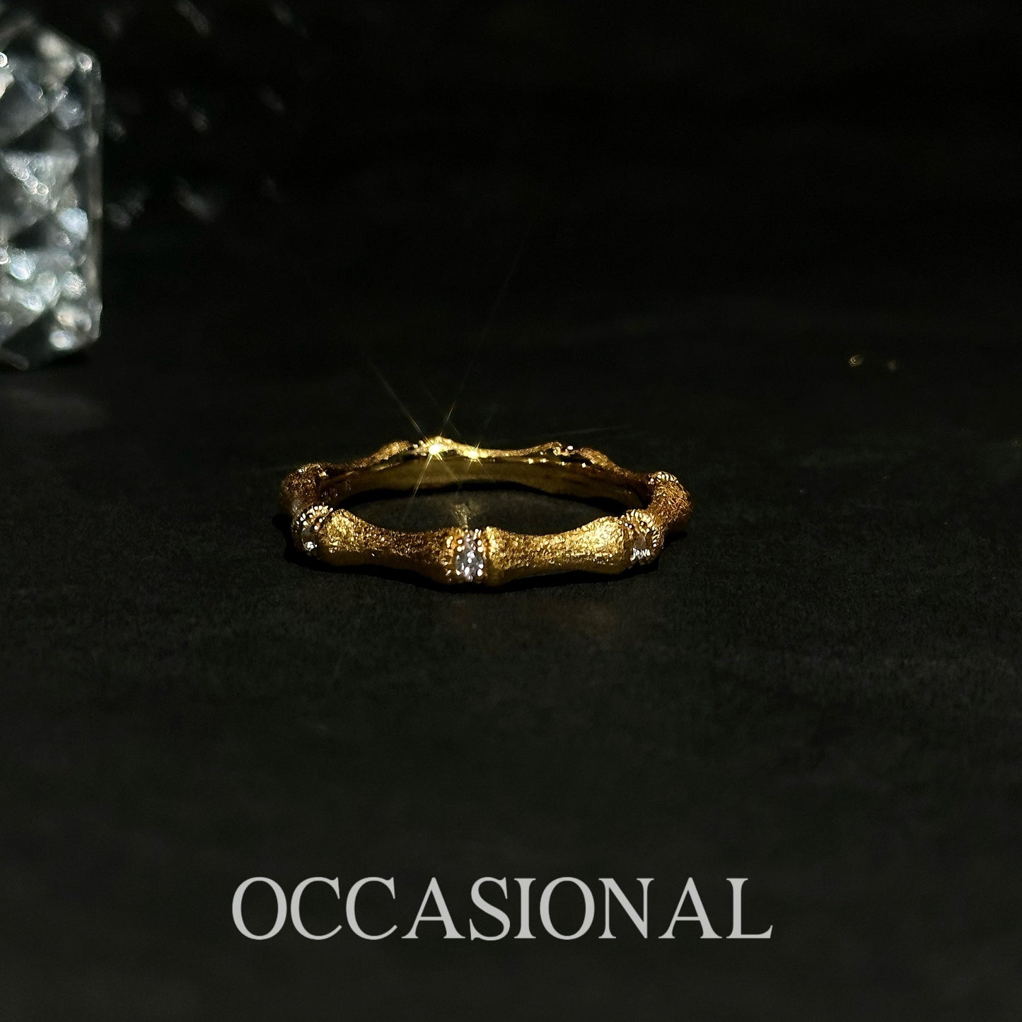 Warm Bamboo Ring S925 Silver Gold Plated - Lucky Bamboo