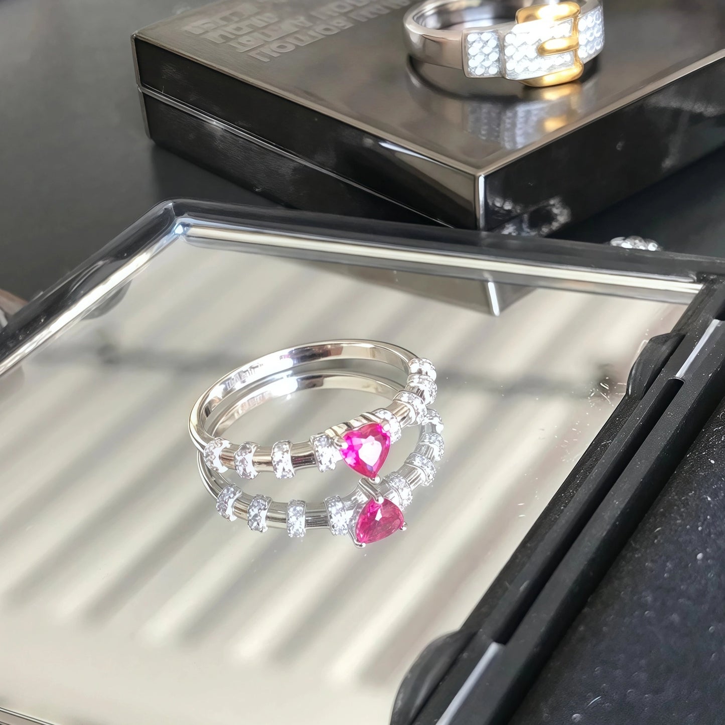 Dancing Love Thin Ring S925 Silver