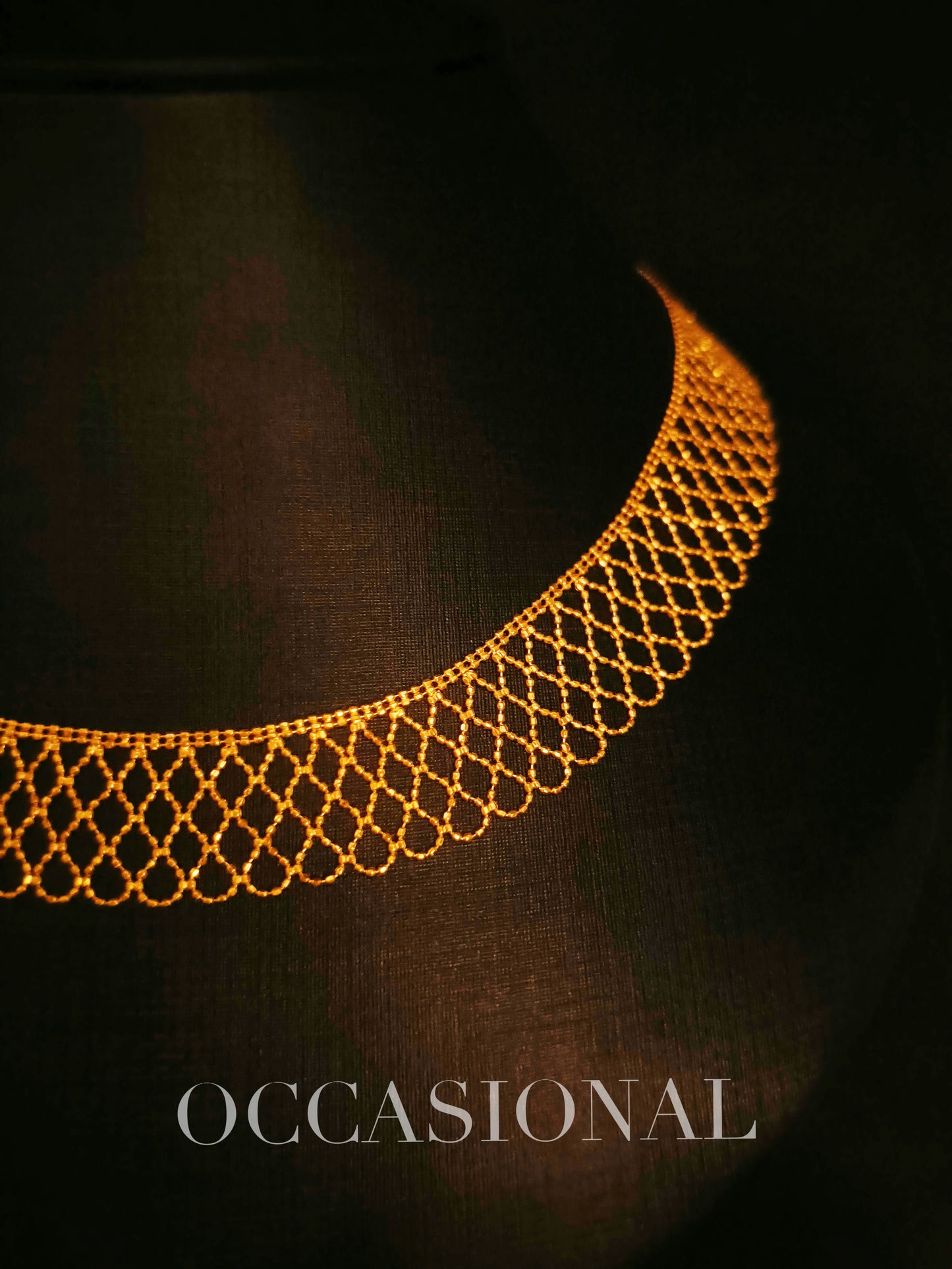 Vintage Mesh Necklace S925 Silver Gold Plated - Silk