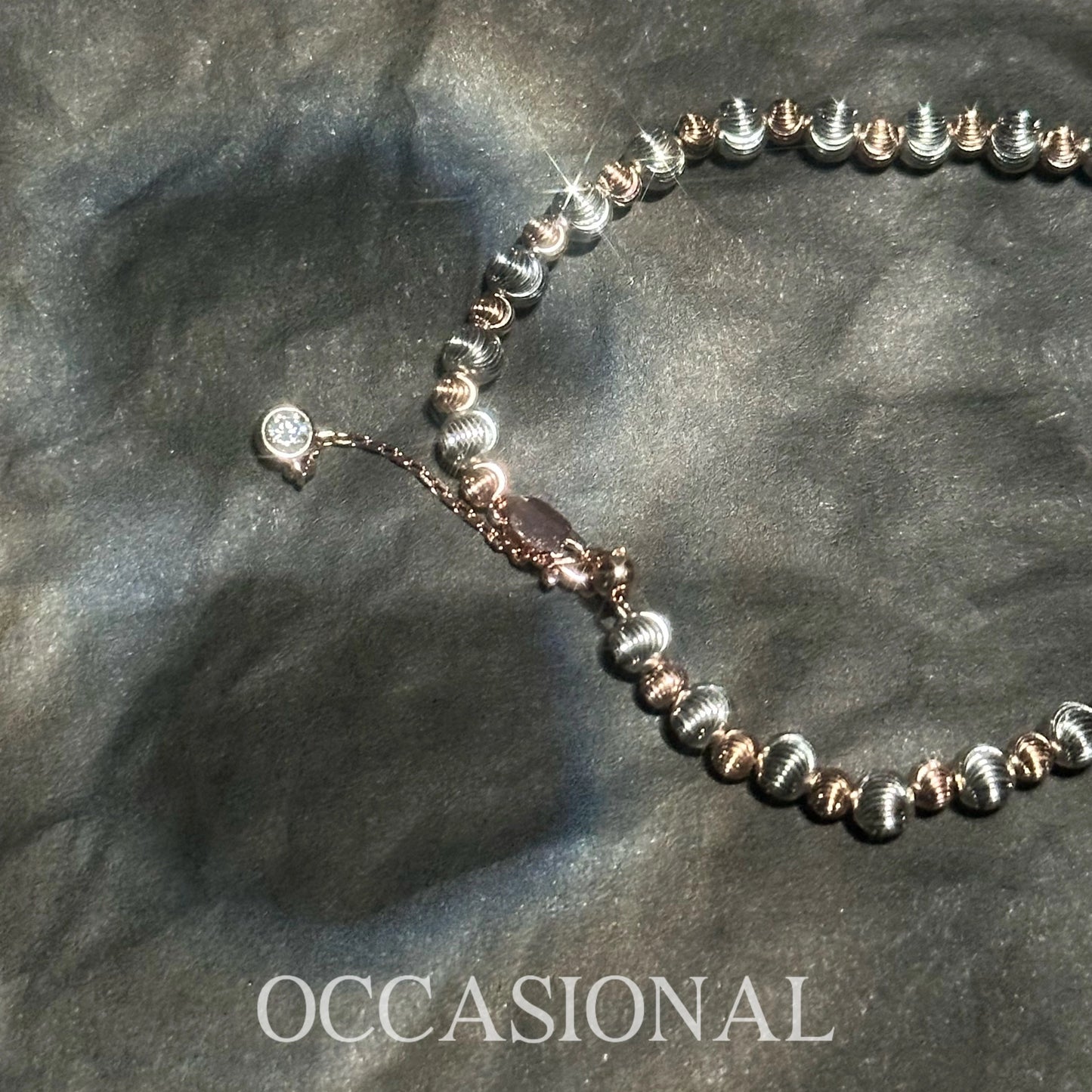 Two-color Ball Bracelet S925 Silver - Light Track