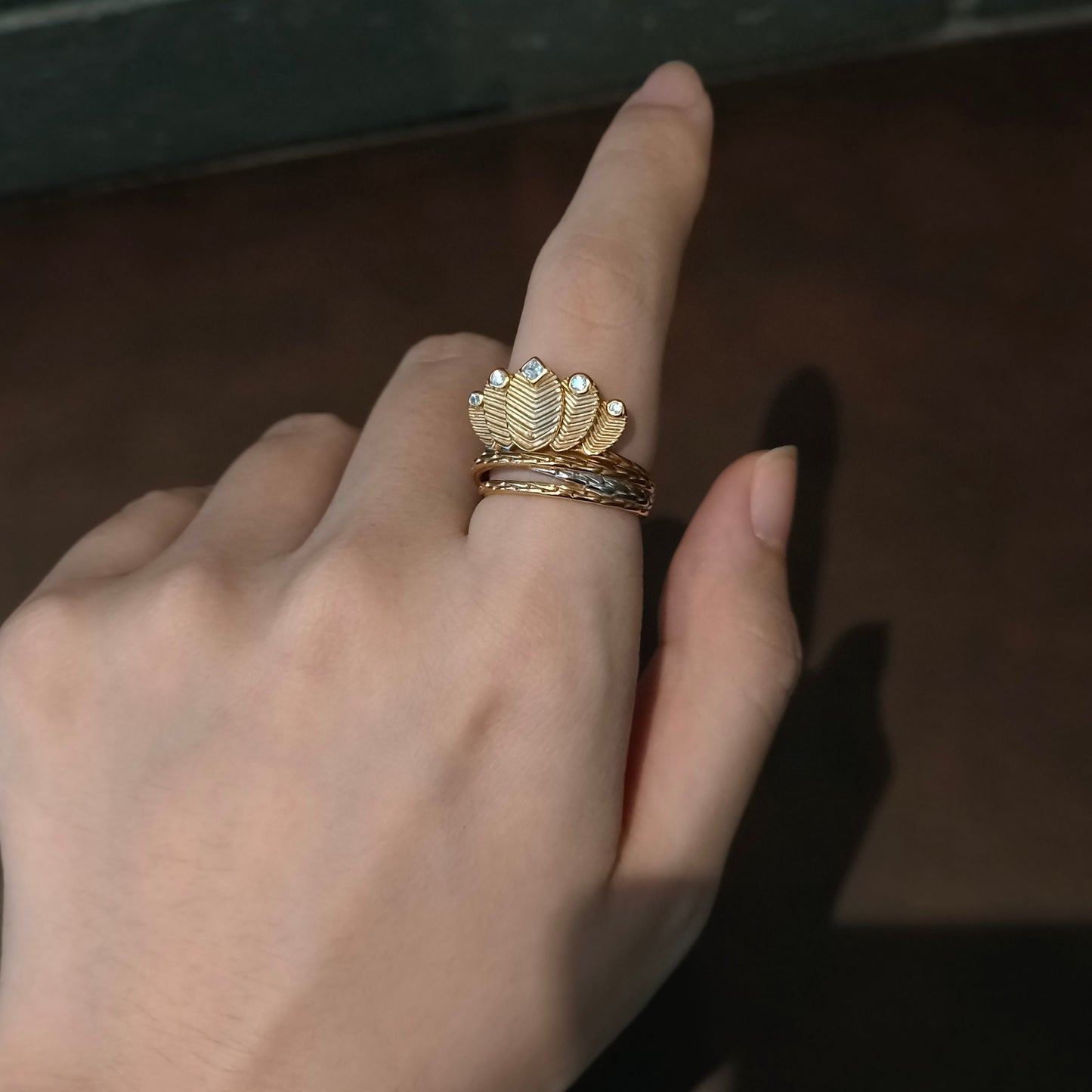 Strong Two Tone Ring S925 Silver - Tribal