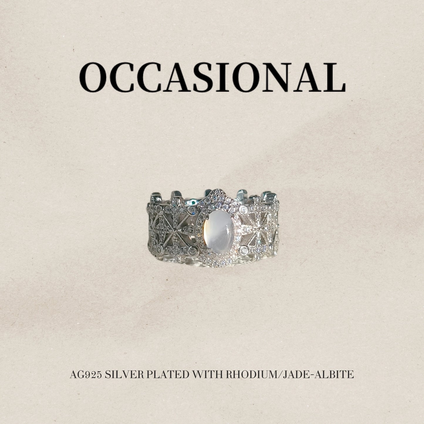 Wide Hollow Ring S925 Silver Rhodium Plated – Snowflake