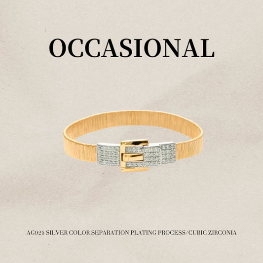 Belt Lock Bracelet S925 Silver