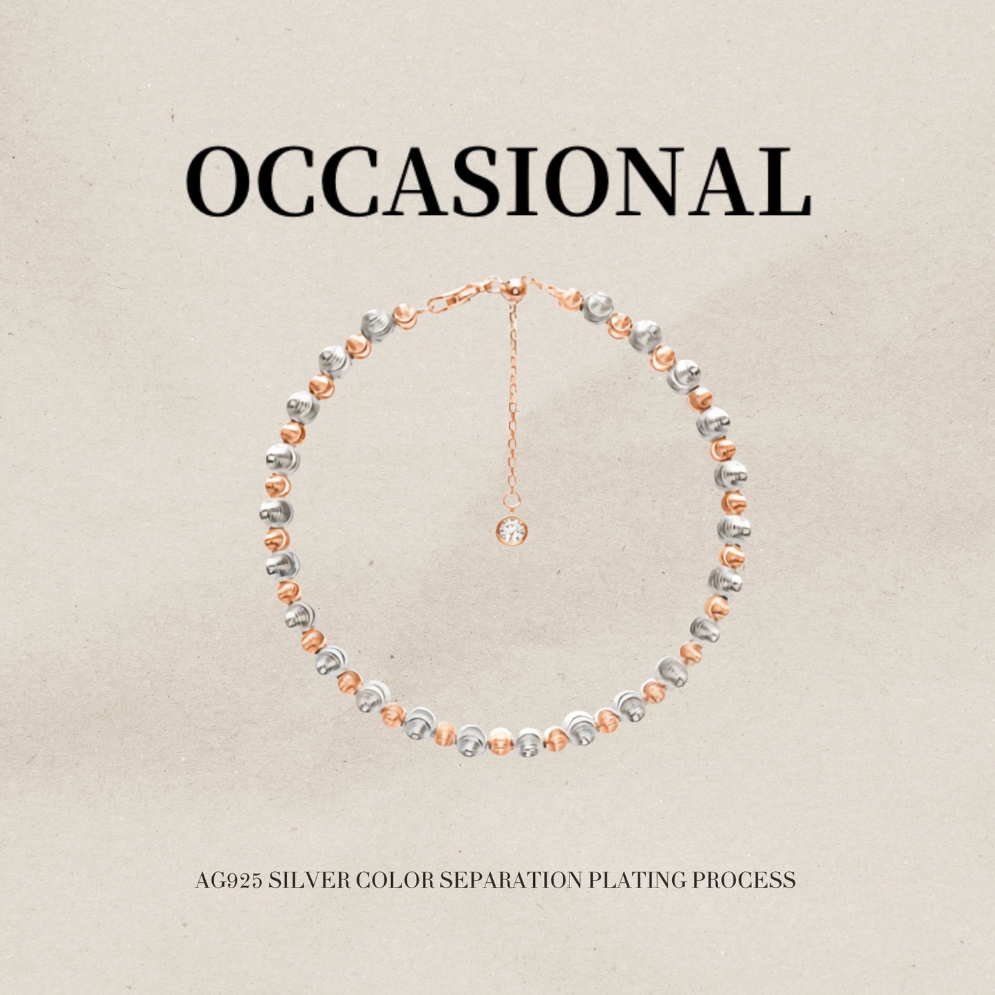 Two-color Ball Bracelet S925 Silver - Light Track