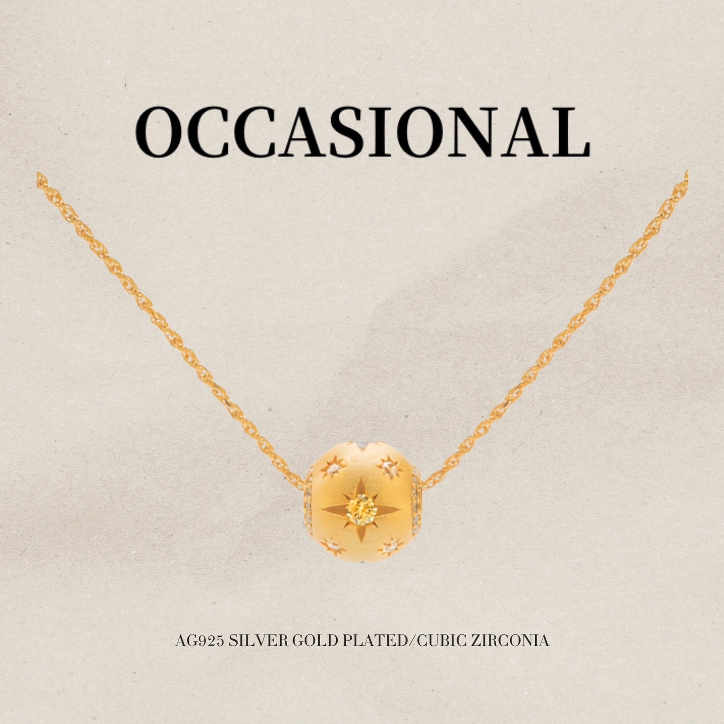 Ball Pendant Necklace S925 Silver Gold Plated - Galaxy Cube