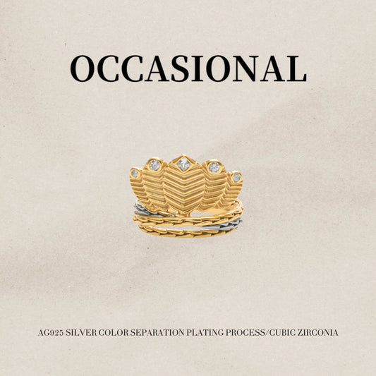 Strong Two Tone Ring S925 Silver - Tribal