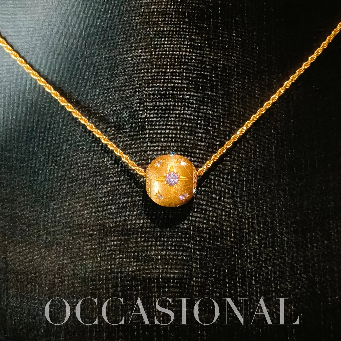 Ball Pendant Necklace S925 Silver Gold Plated - Galaxy Cube