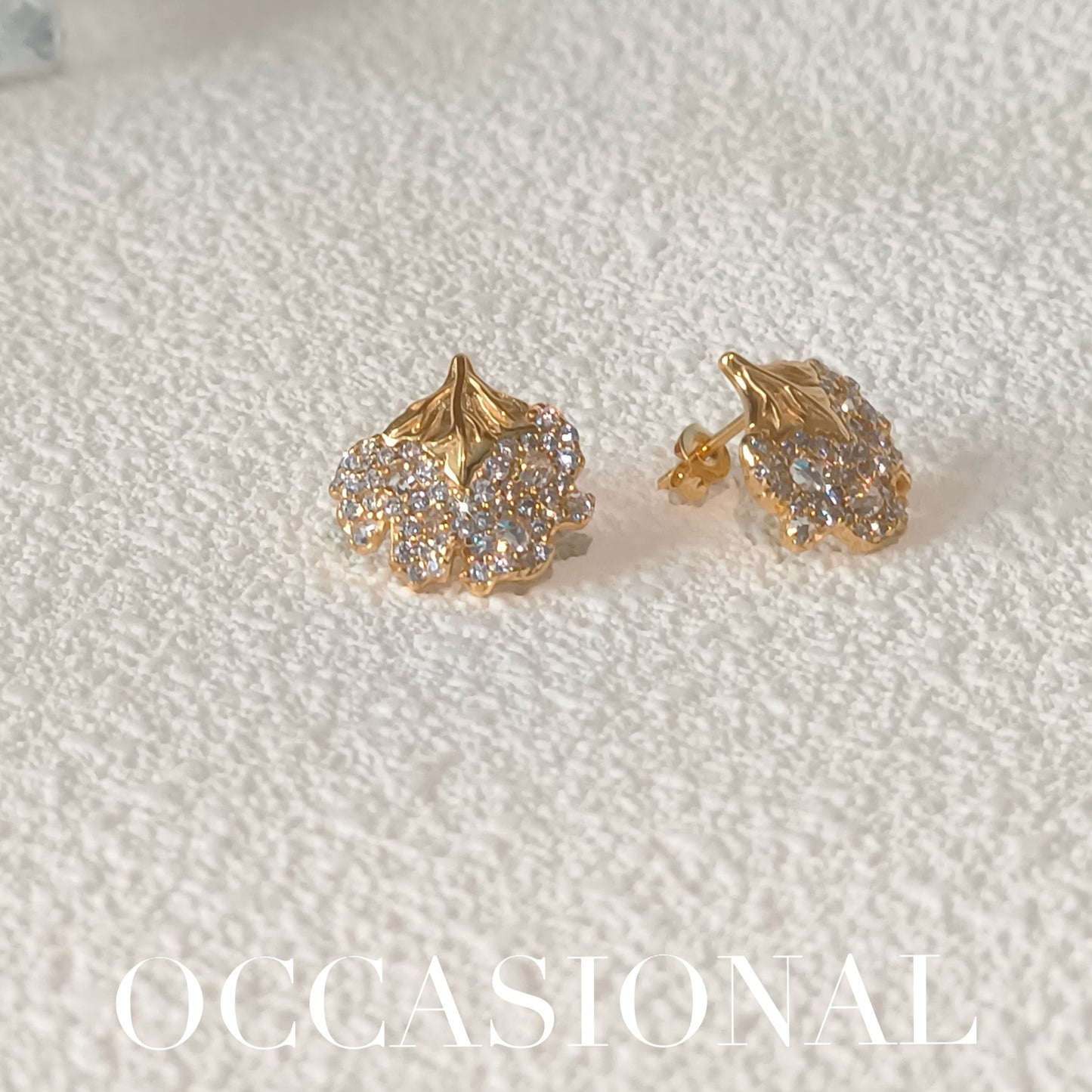 Shining Maple Leaf Earrings S925 Silver Gold Plated