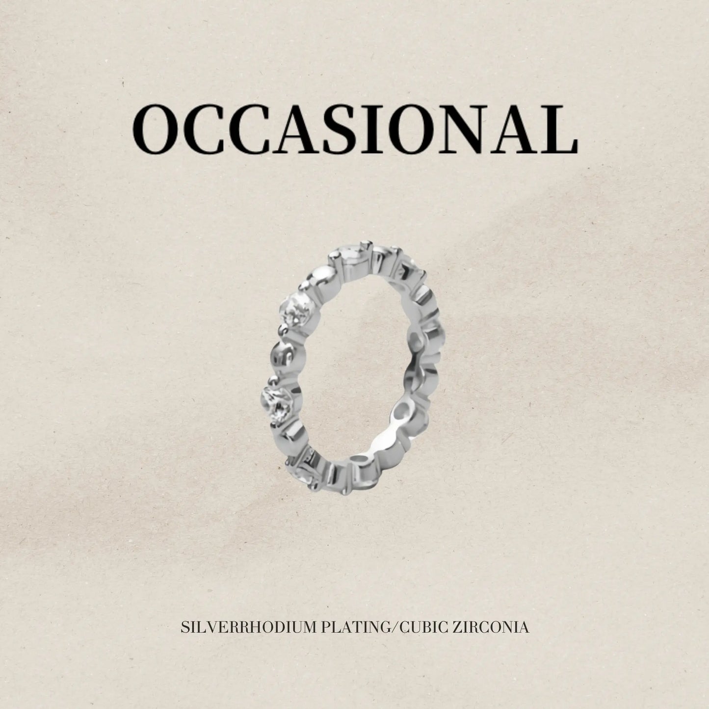 Round Bead Ring S925 Silver Rhodium Plated - Small Perfection