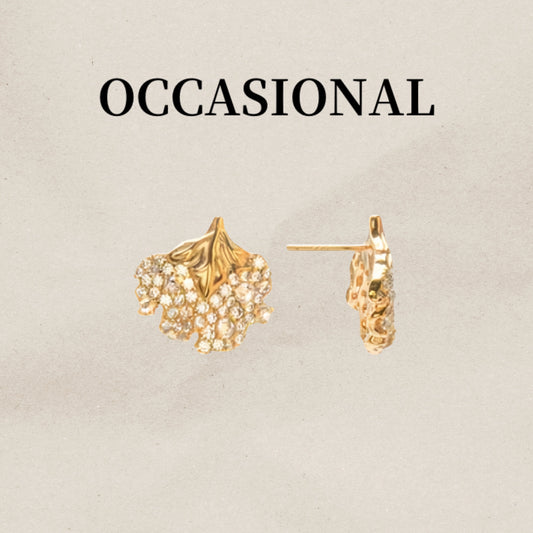 Shining Maple Leaf Earrings S925 Silver Gold Plated