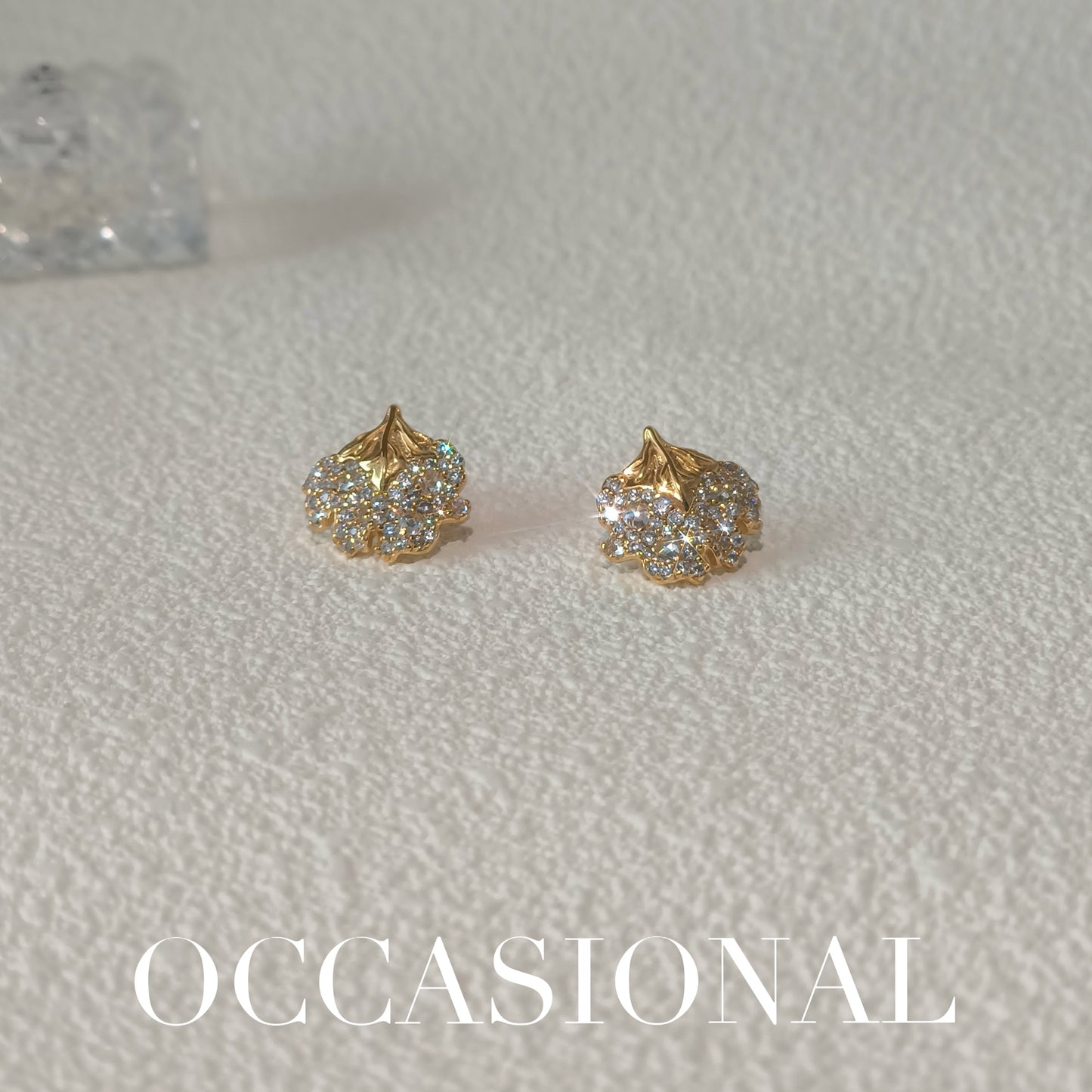 Shining Maple Leaf Earrings S925 Silver Gold Plated