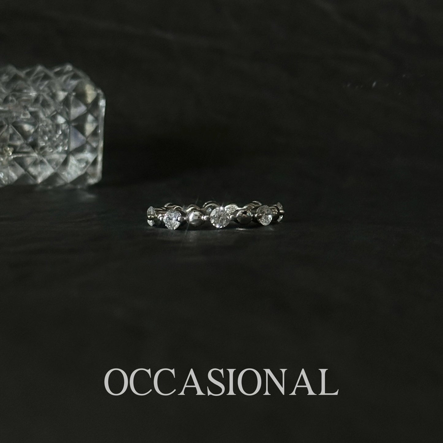 Round Bead Ring S925 Silver Rhodium Plated - Small Perfection