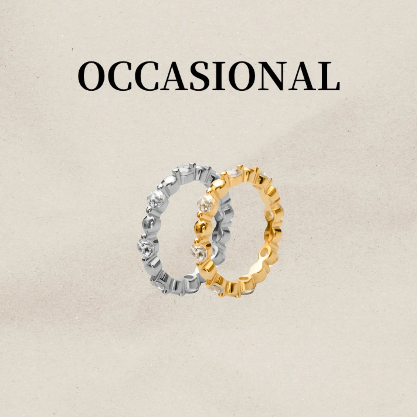 Two-tone Combination Round Bead Ring S925 Silver - Small Perfection