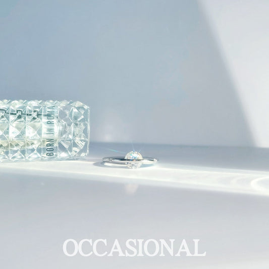 Rotatable Synthetic Cubic Zirconia Ring S925 Silver