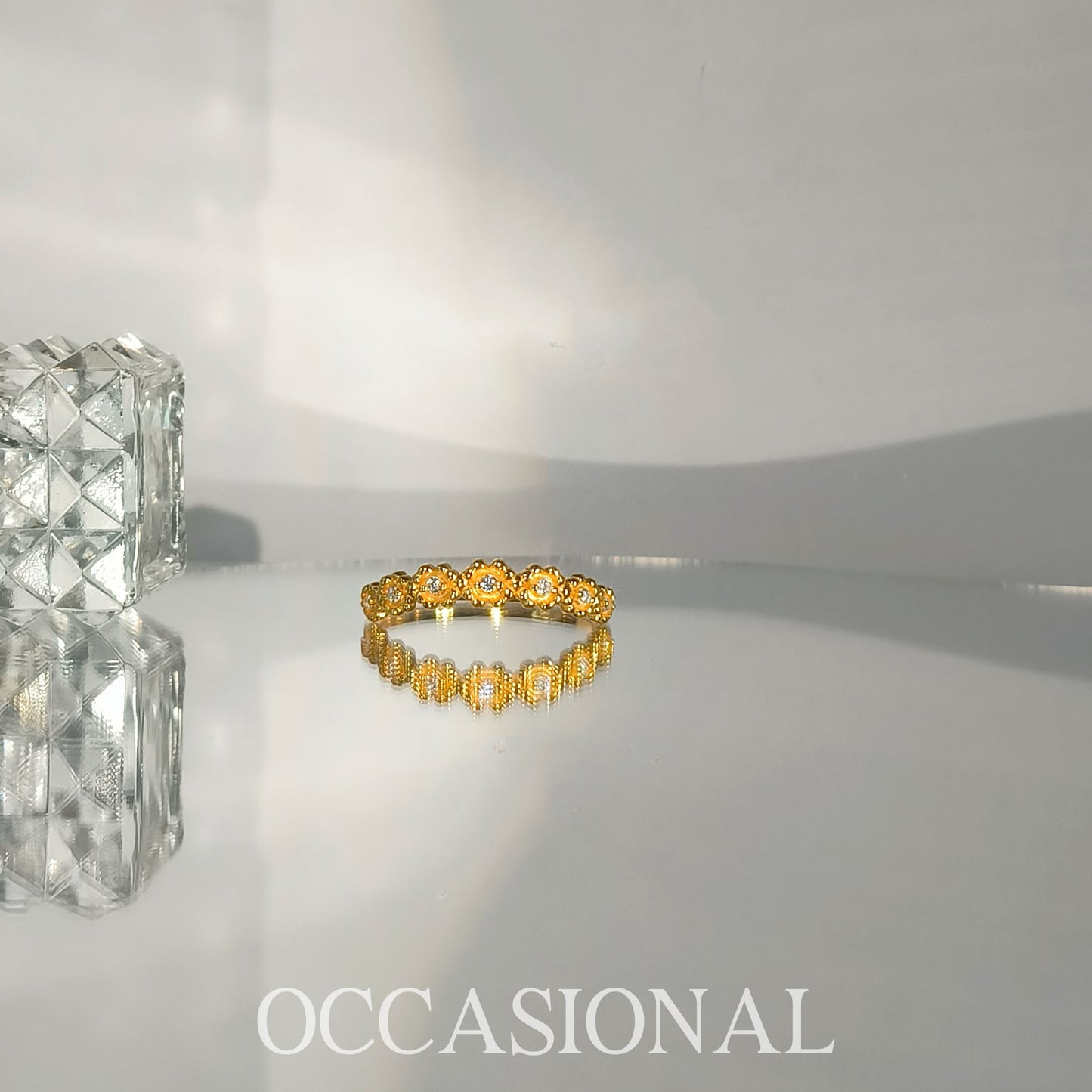 Simple Flower Cluster Ring S925 Silver Gold Plated