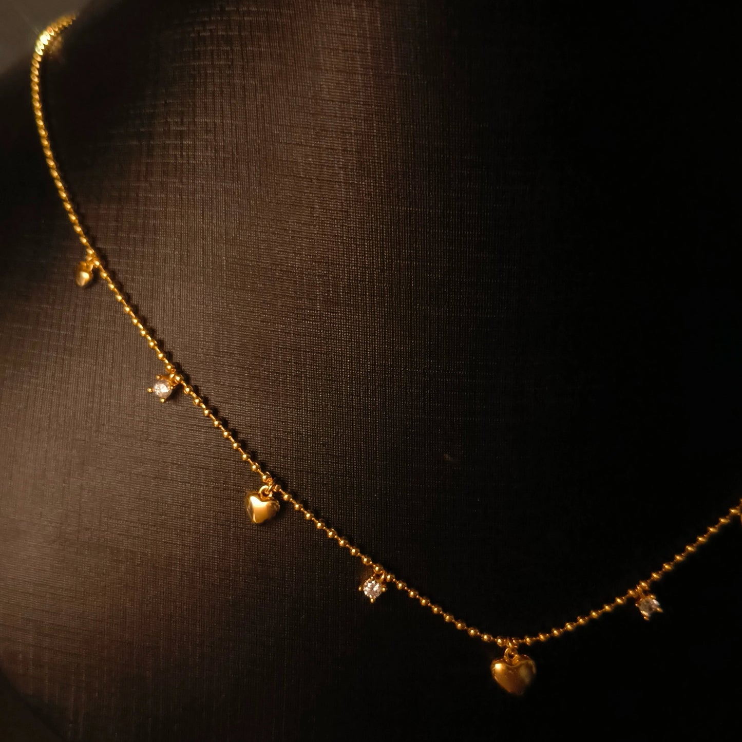 Love Pendant Necklace S925 Silver Gold Plated - Geometry