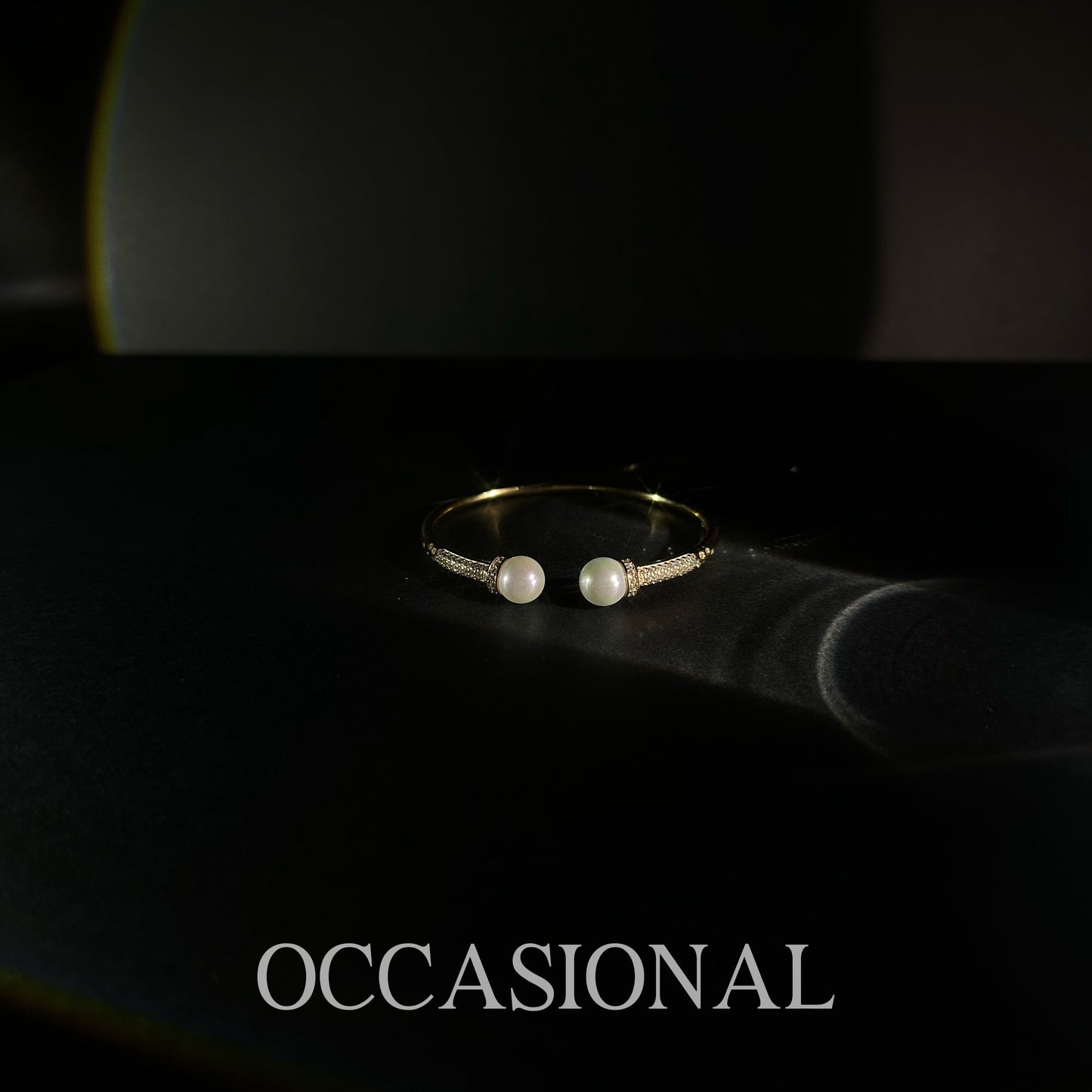Highlight Bead Open Bracelet S925 Silver Gold Plated