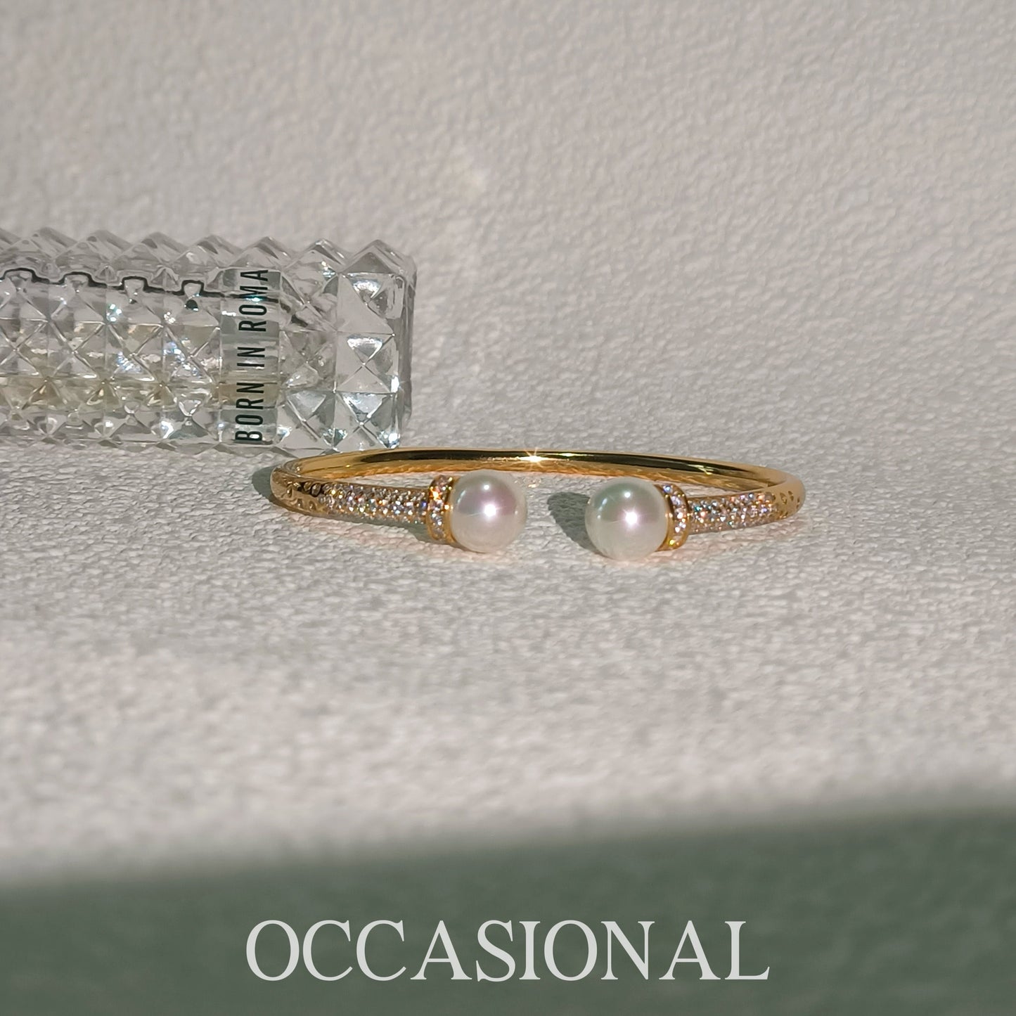 Highlight Bead Open Bracelet S925 Silver Gold Plated