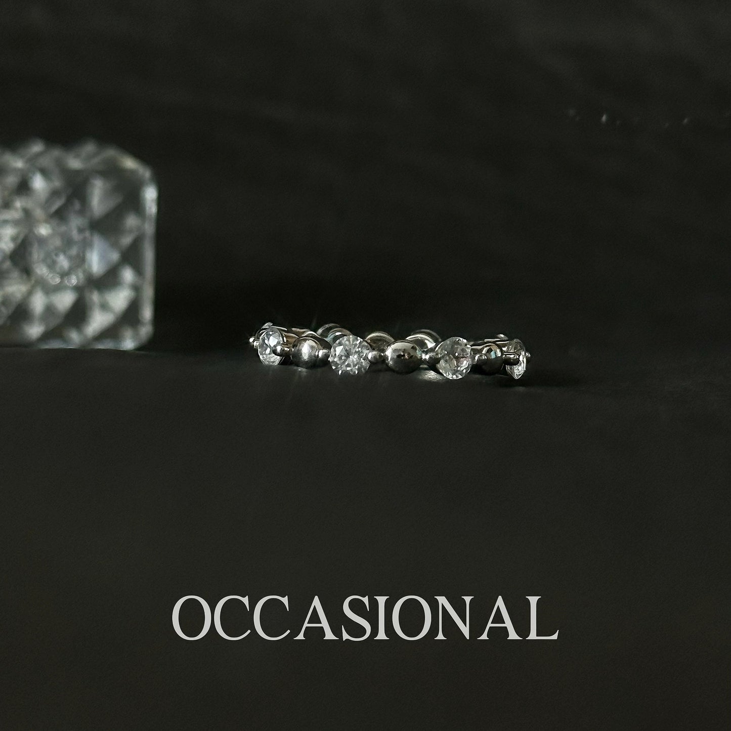 Round Bead Ring S925 Silver Rhodium Plated - Small Perfection