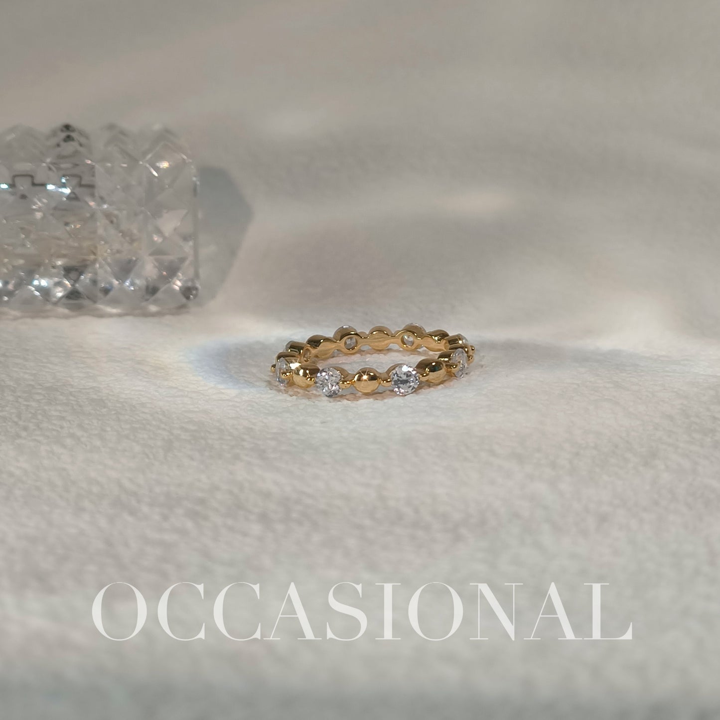 Round Bead Ring S925 Silver Gold Plated - Small Perfection
