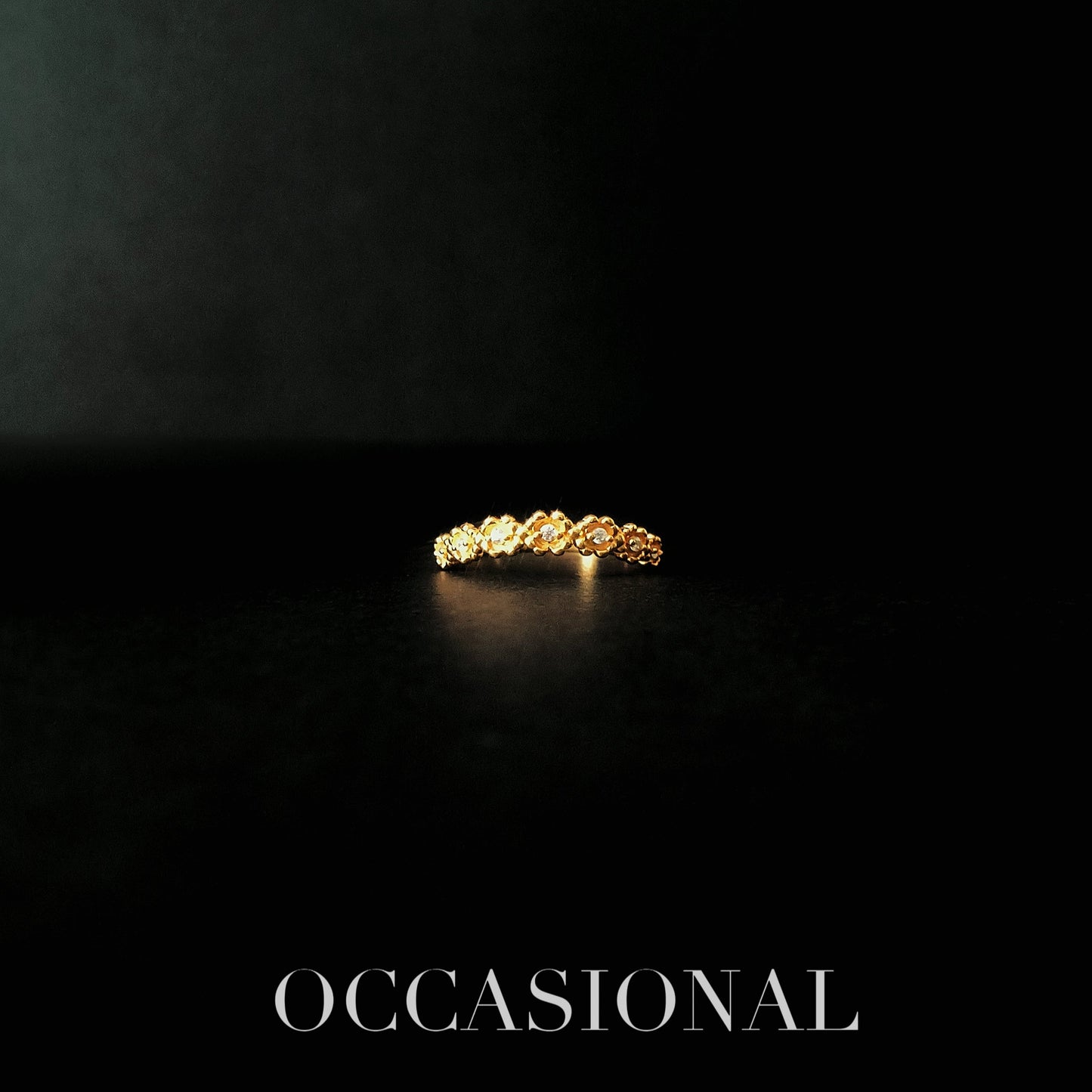Simple Flower Cluster Ring S925 Silver Gold Plated