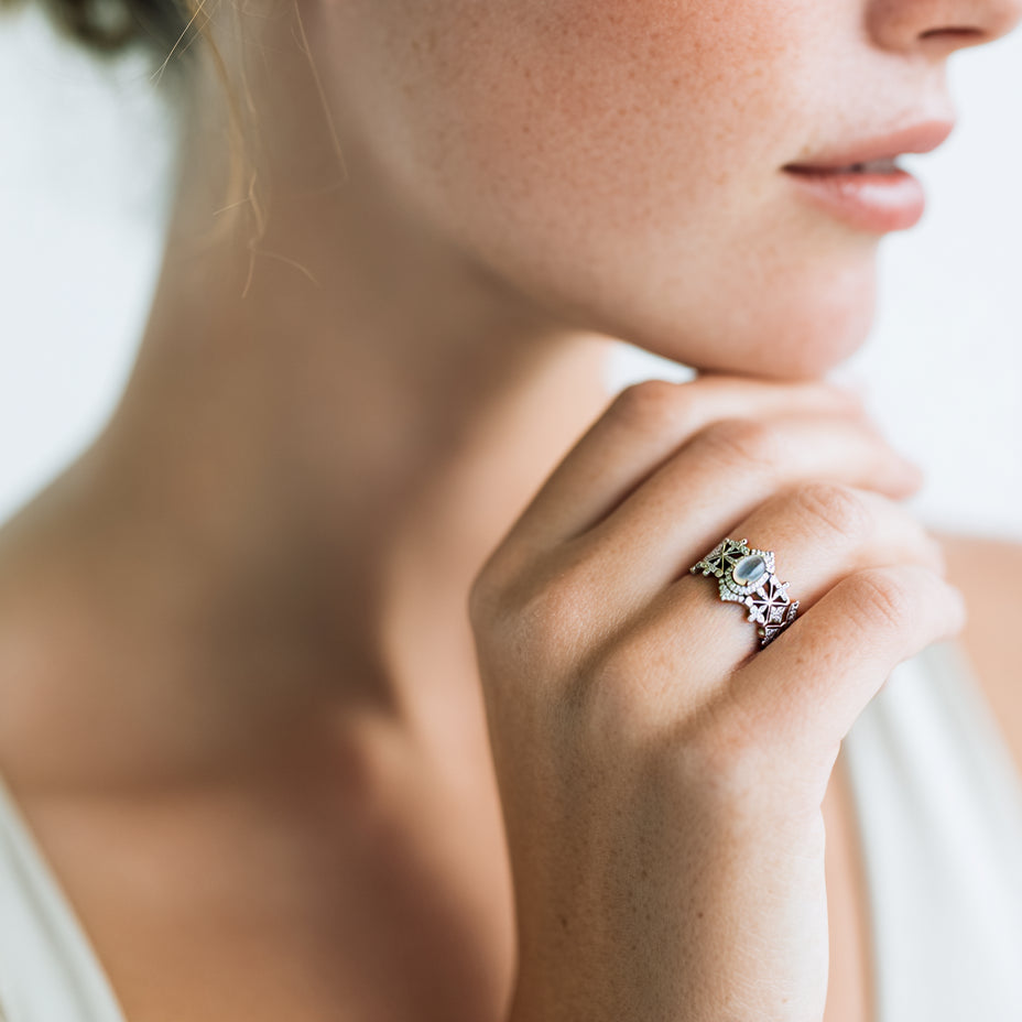 Wide Hollow Ring S925 Silver Rhodium Plated – Snowflake