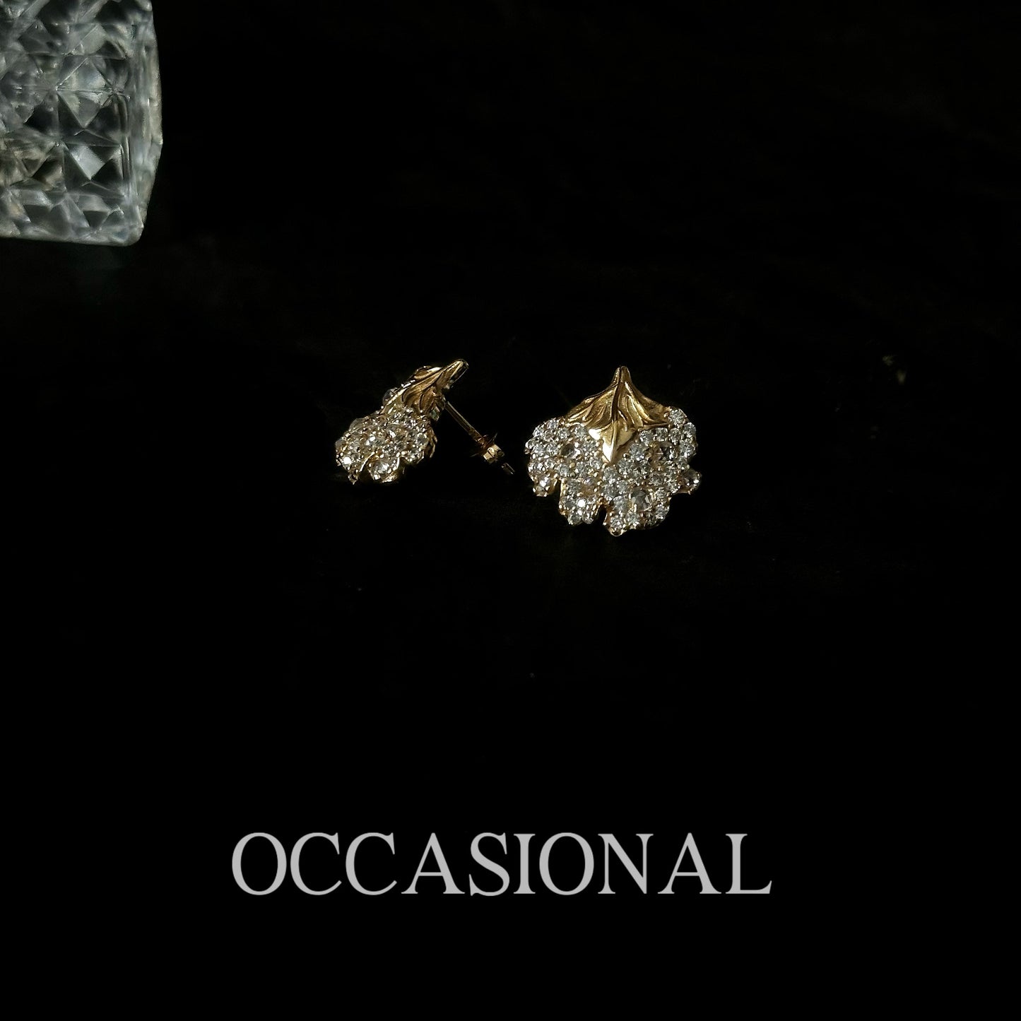 Shining Maple Leaf Earrings S925 Silver Gold Plated