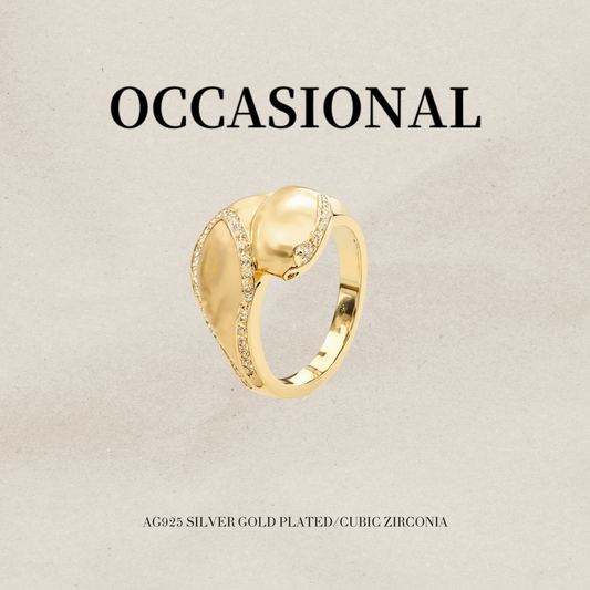 Brushed Embrace Ring - Spear and Shield
