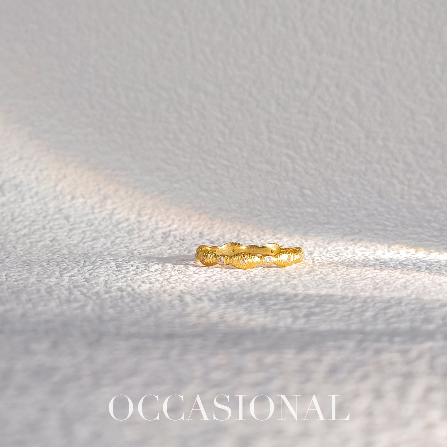Wave Shape Simple Ring S925 Silver Gold Plated-Sunlight