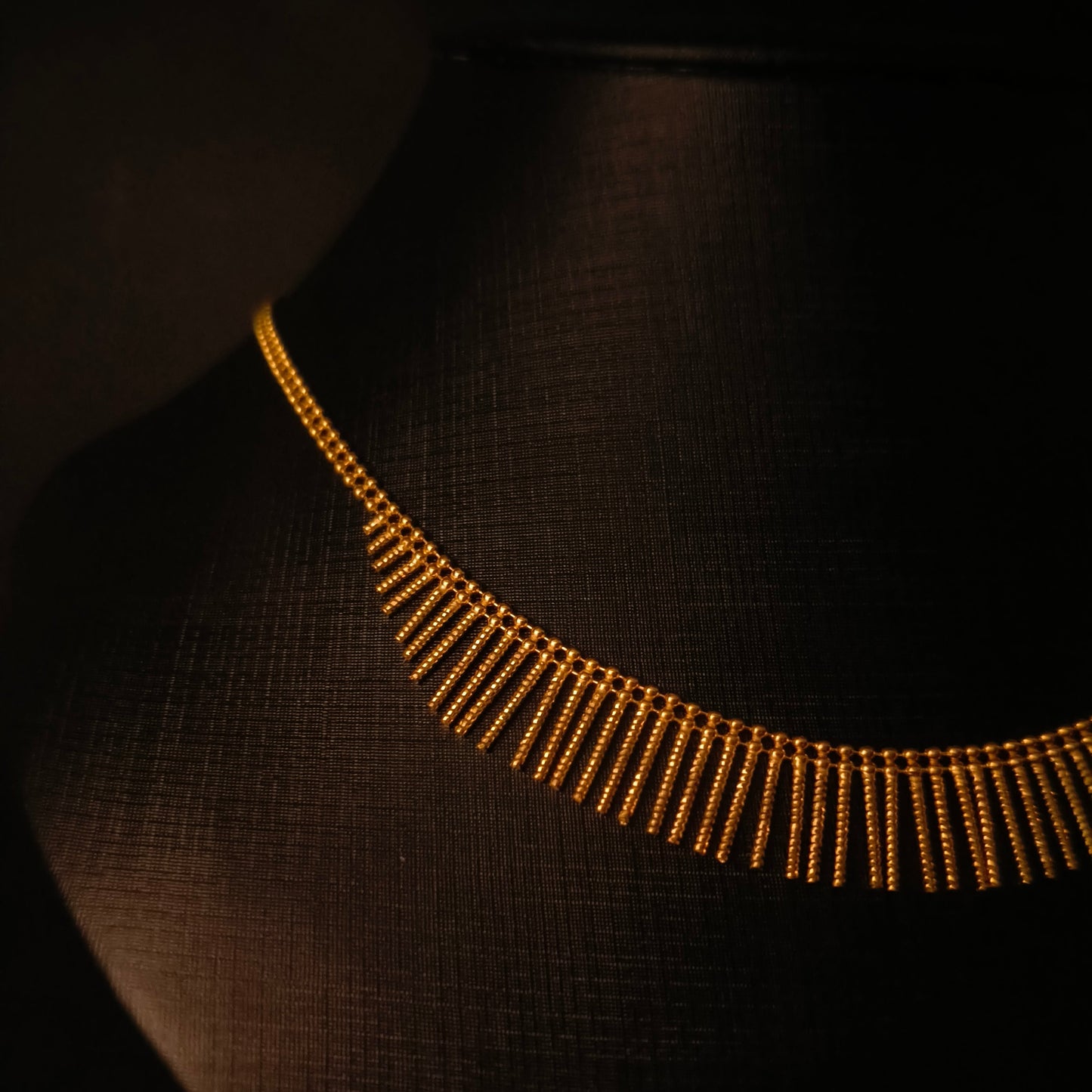Tassel Necklace S925 Silver Gold Plated - Feather Silk