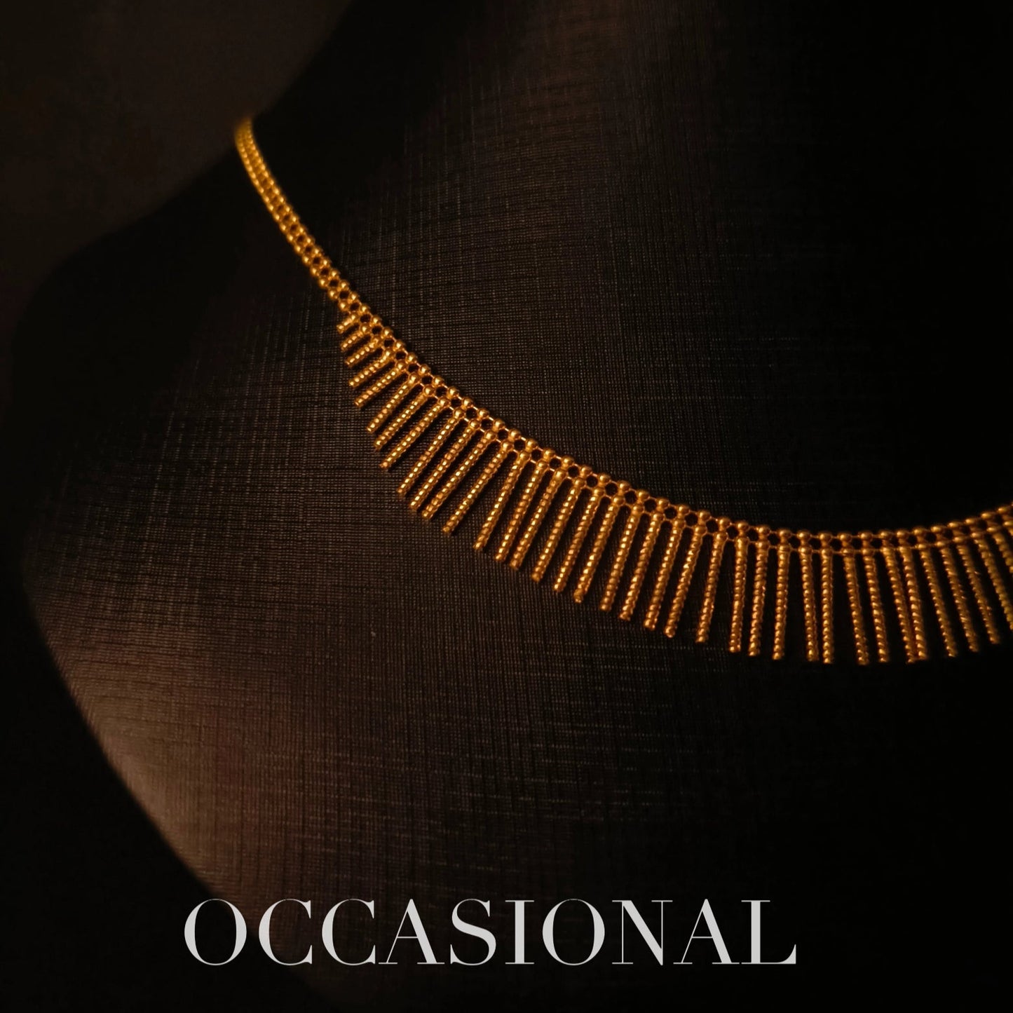 Tassel Necklace S925 Silver Gold Plated - Feather Silk