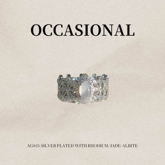 Wide Hollow Ring S925 Silver Rhodium Plated – Snowflake