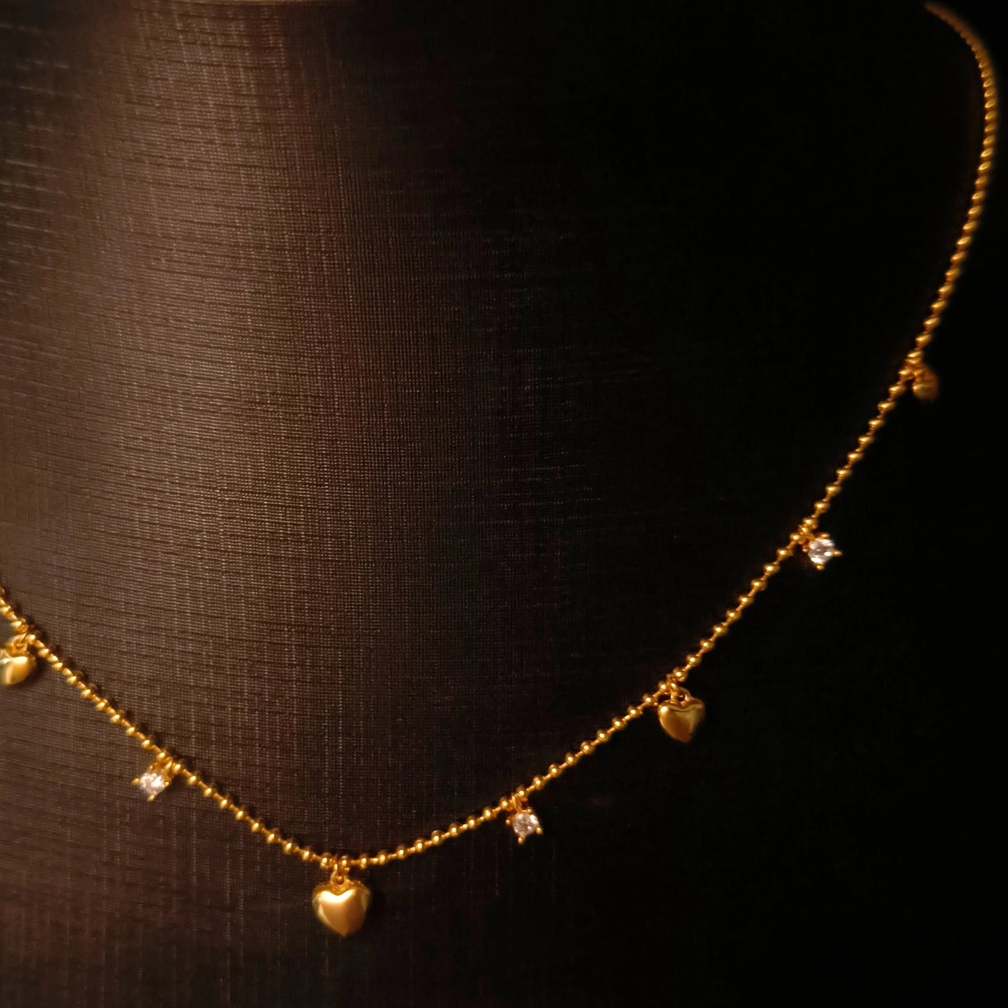 Love Pendant Necklace S925 Silver Gold Plated - Geometry