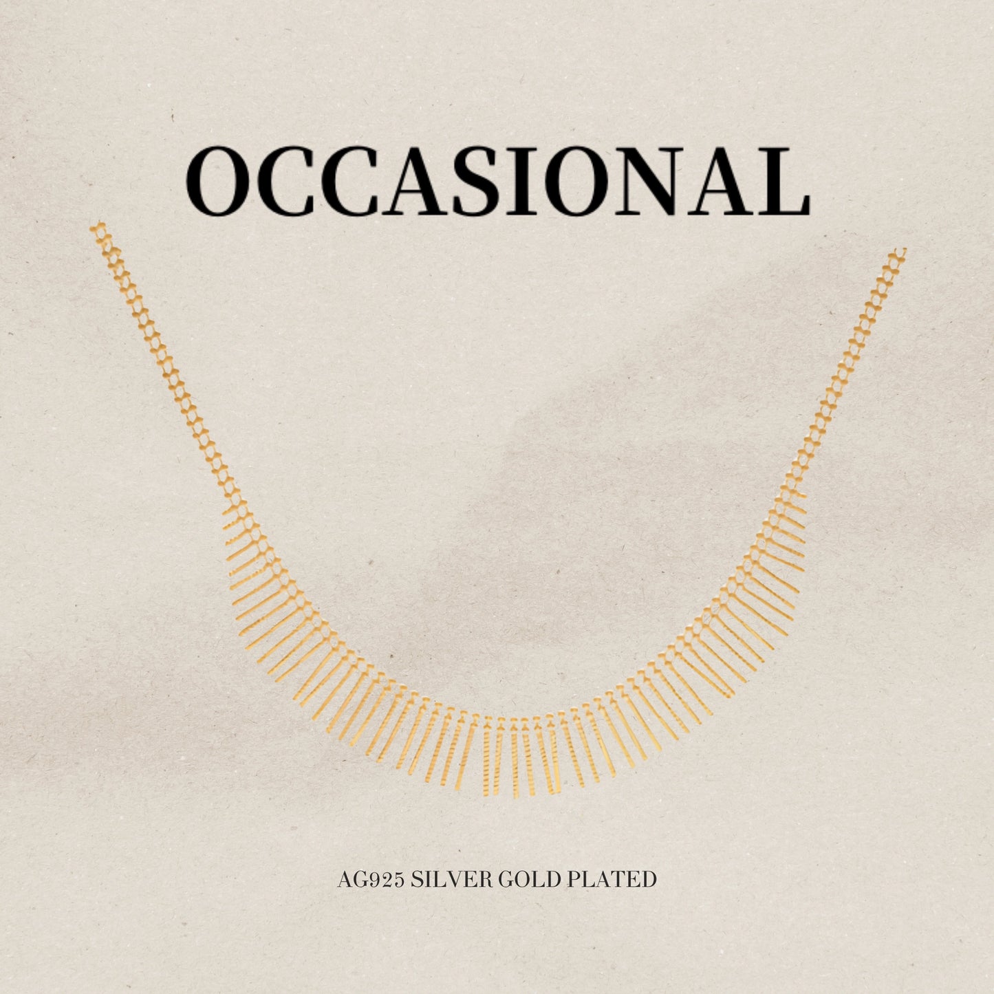 Tassel Necklace S925 Silver Gold Plated - Feather Silk