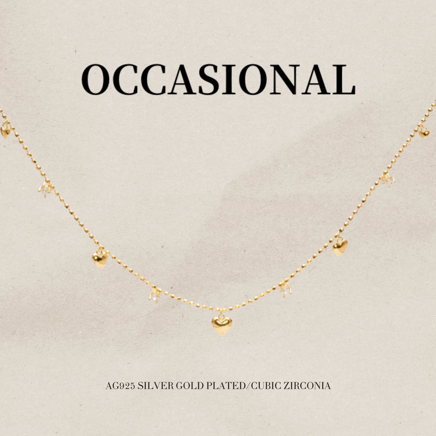 Love Pendant Necklace S925 Silver Gold Plated - Geometry