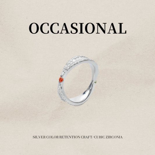 Double-sided curved ring S925 silver – Twins