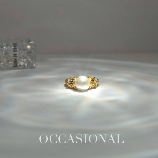 Highlight Bead Ring S925 Silver Gold Plated – Ocean