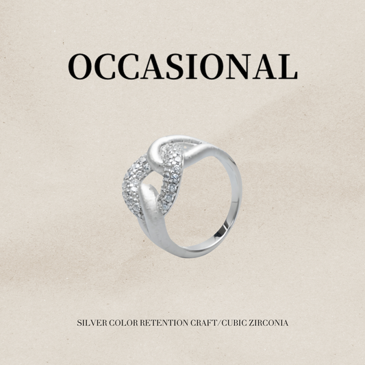 Rope Lock Ring S925 Silver Rhodium Plated