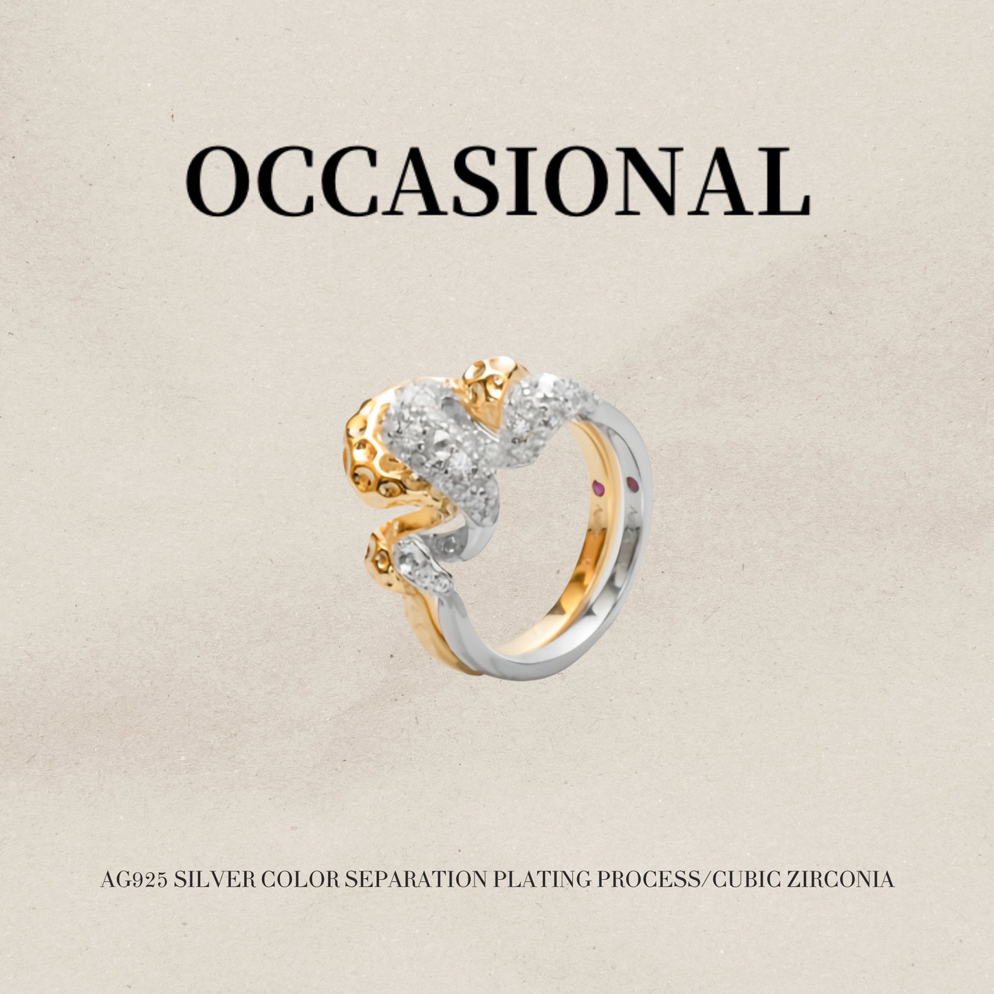 Two-tone Stacking Ring S925 Silver - Resistor