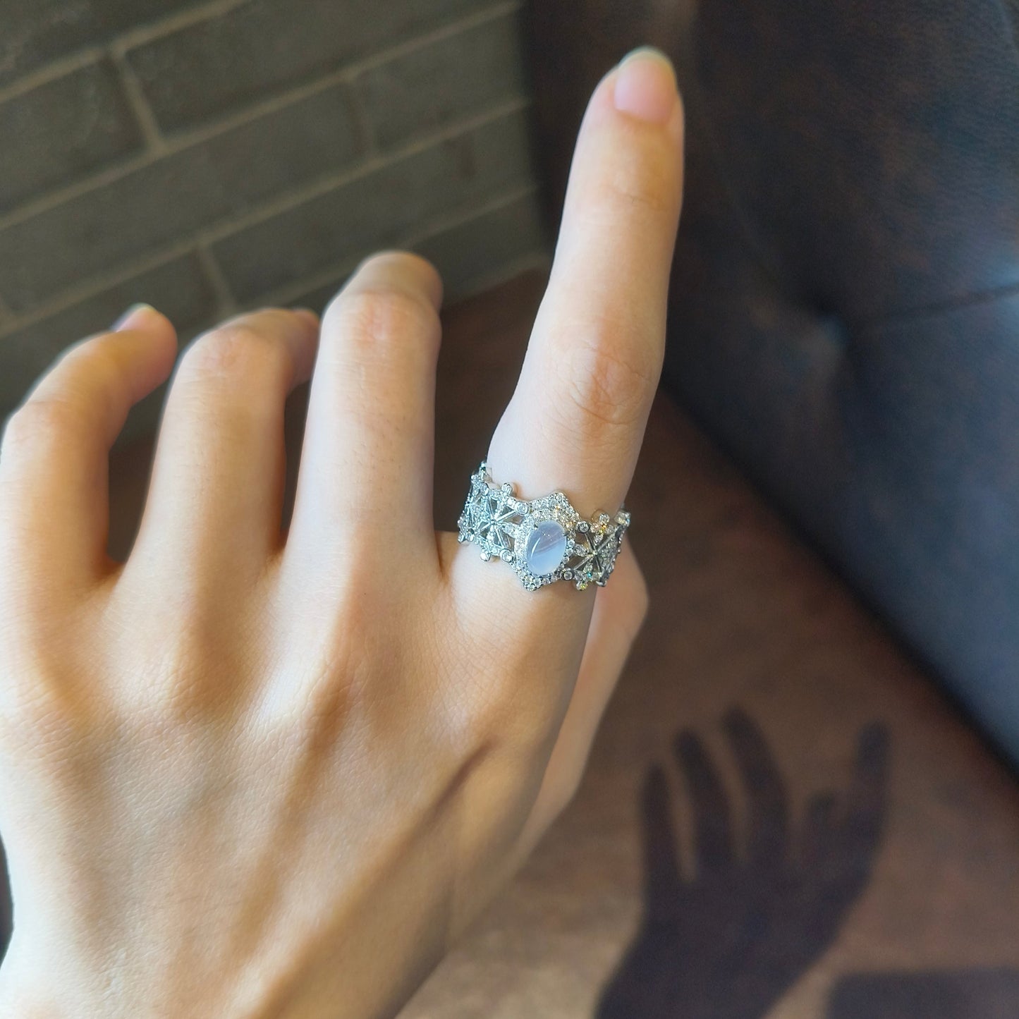 Wide Hollow Ring S925 Silver Rhodium Plated – Snowflake