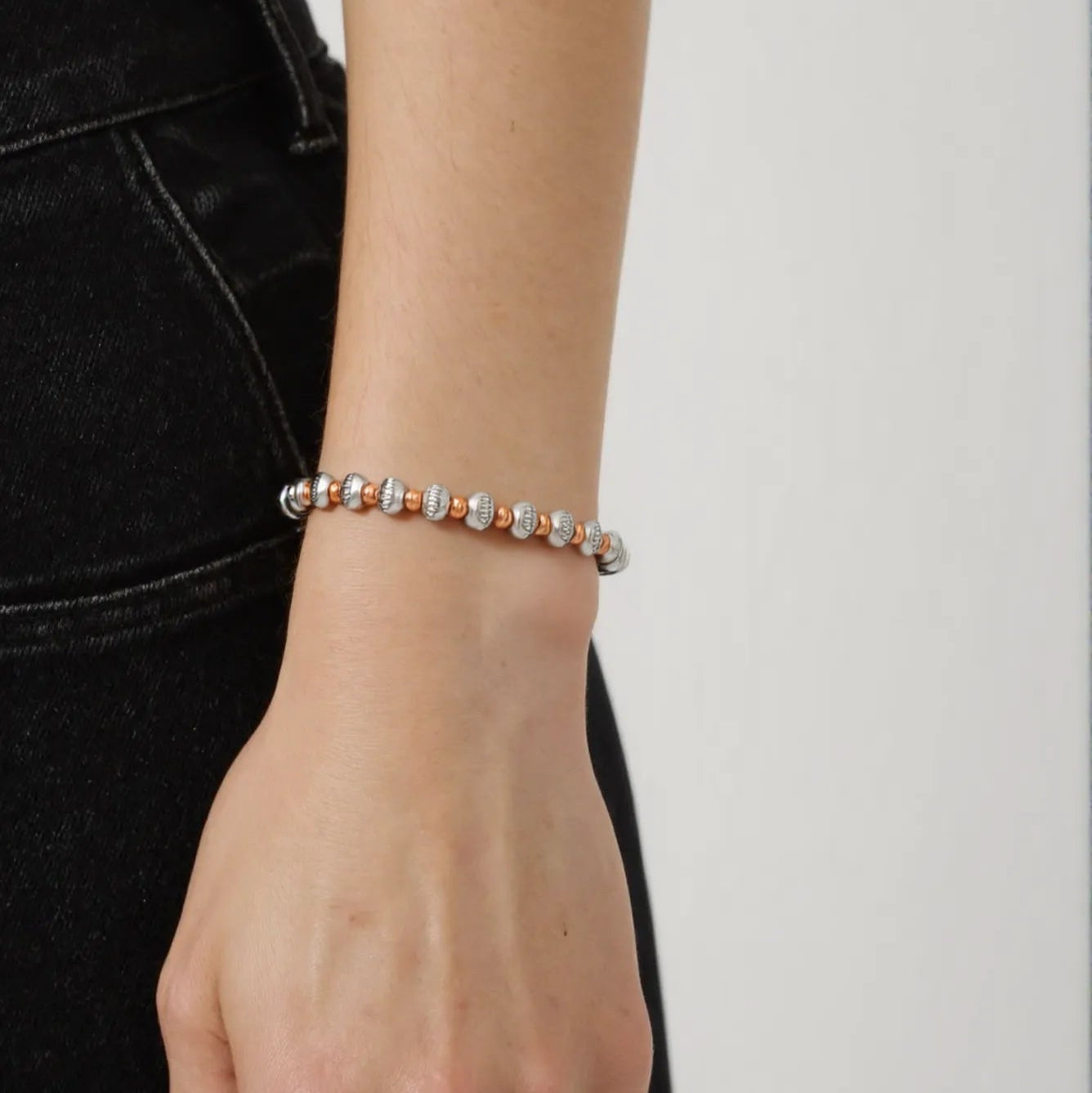 Two-color Ball Bracelet S925 Silver - Light Track
